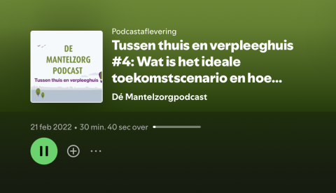 Afbeelding over de Mantelzorg Podcast